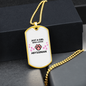 Loves Abyssinian Cat Necklace Stainless Steel or 18k Gold Dog Tag 24" Chain-Express Your Love Gifts