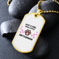 Loves Abyssinian Cat Necklace Stainless Steel or 18k Gold Dog Tag 24" Chain-Express Your Love Gifts