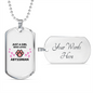 Loves Abyssinian Cat Necklace Stainless Steel or 18k Gold Dog Tag 24" Chain-Express Your Love Gifts