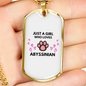Loves Abyssinian Cat Necklace Stainless Steel or 18k Gold Dog Tag 24" Chain-Express Your Love Gifts