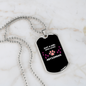 Loves Abyssinian Cat White Necklace Stainless Steel or 18k Gold Dog Tag 24" Chain-Express Your Love Gifts