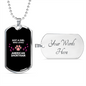 Loves American Shorthair Cat Black Necklace Stainless Steel or 18k Gold Dog Tag 24" Chain-Express Your Love Gifts
