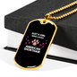 Loves American Shorthair Cat Black Necklace Stainless Steel or 18k Gold Dog Tag 24" Chain-Express Your Love Gifts