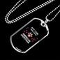 Loves American Shorthair Cat Black Necklace Stainless Steel or 18k Gold Dog Tag 24" Chain-Express Your Love Gifts