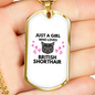 Loves British Shorthair Cat Necklace Stainless Steel or 18k Gold Dog Tag 24" Chain-Express Your Love Gifts