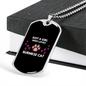 Loves Burmese Cat White Necklace Stainless Steel or 18k Gold Dog Tag 24" Chain-Express Your Love Gifts