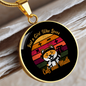 Loves Cat And Math Circle Necklace Stainless Steel or 18k Gold 18-22"-Express Your Love Gifts