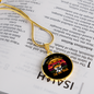 Loves Cat And Math Circle Necklace Stainless Steel or 18k Gold 18-22"-Express Your Love Gifts
