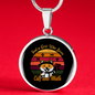 Loves Cat And Math Circle Necklace Stainless Steel or 18k Gold 18-22"-Express Your Love Gifts