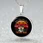 Loves Cat And Math Circle Necklace Stainless Steel or 18k Gold 18-22"-Express Your Love Gifts