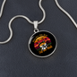 Loves Cat And Math Circle Necklace Stainless Steel or 18k Gold 18-22"-Express Your Love Gifts