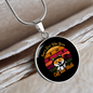 Loves Cat And Math Circle Necklace Stainless Steel or 18k Gold 18-22"-Express Your Love Gifts