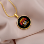 Loves Cat And Math Circle Necklace Stainless Steel or 18k Gold 18-22"-Express Your Love Gifts