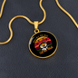 Loves Cat And Math Circle Necklace Stainless Steel or 18k Gold 18-22"-Express Your Love Gifts