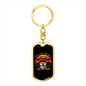 Loves Cat And Math Keychain Stainless Steel or 18k Gold Dog Tag Keyring-Express Your Love Gifts