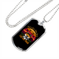 Loves Cat And Math Necklace Stainless Steel or 18k Gold Dog Tag 24" Chain-Express Your Love Gifts