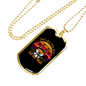 Loves Cat And Math Necklace Stainless Steel or 18k Gold Dog Tag 24" Chain-Express Your Love Gifts