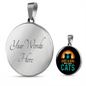 Loves Cute Cats Circle Necklace Stainless Steel or 18k Gold 18-22"-Express Your Love Gifts