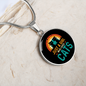 Loves Cute Cats Circle Necklace Stainless Steel or 18k Gold 18-22"-Express Your Love Gifts