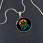 Loves Cute Cats Circle Necklace Stainless Steel or 18k Gold 18-22"-Express Your Love Gifts