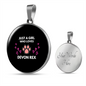 Loves Devon Rex Cat Circle Necklace Stainless Steel or 18k Gold 18-22"-Express Your Love Gifts