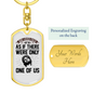 Loves Each Of Us Keychain Stainless Steel or 18k Gold Dog Tag Keyring-Express Your Love Gifts
