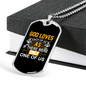 Loves Each Of Us Necklace Stainless Steel or 18k Gold Dog Tag 24" Chain-Express Your Love Gifts