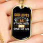 Loves Each Of Us Necklace Stainless Steel or 18k Gold Dog Tag 24" Chain-Express Your Love Gifts