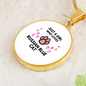 Loves Russian Blue Cat Circle Necklace Stainless Steel or 18k Gold 18-22"-Express Your Love Gifts