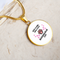 Loves Russian Blue Cat Circle Necklace Stainless Steel or 18k Gold 18-22"-Express Your Love Gifts