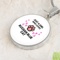 Loves Russian Blue Cat Circle Necklace Stainless Steel or 18k Gold 18-22"-Express Your Love Gifts