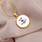 Loves Russian Blue Cat Circle Necklace Stainless Steel or 18k Gold 18-22"-Express Your Love Gifts