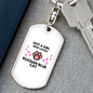 Loves Russian Blue Cat Keychain Stainless Steel or 18k Gold Dog Tag Keyring-Express Your Love Gifts