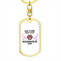 Loves Russian Blue Cat Keychain Stainless Steel or 18k Gold Dog Tag Keyring-Express Your Love Gifts