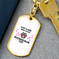 Loves Russian Blue Cat Keychain Stainless Steel or 18k Gold Dog Tag Keyring-Express Your Love Gifts