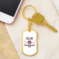Loves Russian Blue Cat Keychain Stainless Steel or 18k Gold Dog Tag Keyring-Express Your Love Gifts