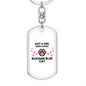 Loves Russian Blue Cat Keychain Stainless Steel or 18k Gold Dog Tag Keyring-Express Your Love Gifts