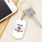 Loves Russian Blue Cat Keychain Stainless Steel or 18k Gold Dog Tag Keyring-Express Your Love Gifts