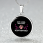 Loves Scottish Fold Cat Circle Necklace Stainless Steel or 18k Gold 18-22"-Express Your Love Gifts
