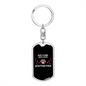 Loves Scottish Fold Cat Keychain Stainless Steel or 18k Gold Dog Tag Keyring-Express Your Love Gifts