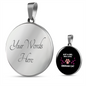 Loves Siberian Cat Circle Necklace Stainless Steel or 18k Gold 18-22"-Express Your Love Gifts