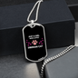 Loves Siberian Cat Necklace Stainless Steel or 18k Gold Dog Tag 24" Chain-Express Your Love Gifts