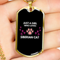 Loves Siberian Cat Necklace Stainless Steel or 18k Gold Dog Tag 24" Chain-Express Your Love Gifts