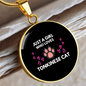Loves Tonkinese Cat Circle Necklace Stainless Steel or 18k Gold 18-22"-Express Your Love Gifts