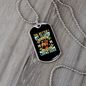 Loving Dogs Blue Necklace Stainless Steel or 18k Gold Dog Tag 24" Chain-Express Your Love Gifts