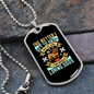 Loving Dogs Blue Necklace Stainless Steel or 18k Gold Dog Tag 24" Chain-Express Your Love Gifts