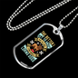 Loving Dogs Blue Necklace Stainless Steel or 18k Gold Dog Tag 24" Chain-Express Your Love Gifts