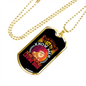 Loving Dogs Necklace Stainless Steel or 18k Gold Dog Tag 24" Chain-Express Your Love Gifts