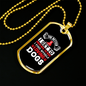 Loving Dogs Red Necklace Stainless Steel or 18k Gold Dog Tag 24" Chain-Express Your Love Gifts
