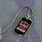Loving Dogs Red Necklace Stainless Steel or 18k Gold Dog Tag 24" Chain-Express Your Love Gifts